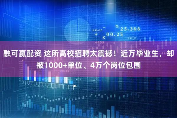融可赢配资 这所高校招聘太震撼！近万毕业生，却被1000+单位、4万个岗位包围