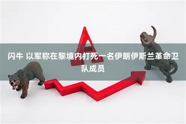 闪牛 以军称在黎境内打死一名伊朗伊斯兰革命卫队成员