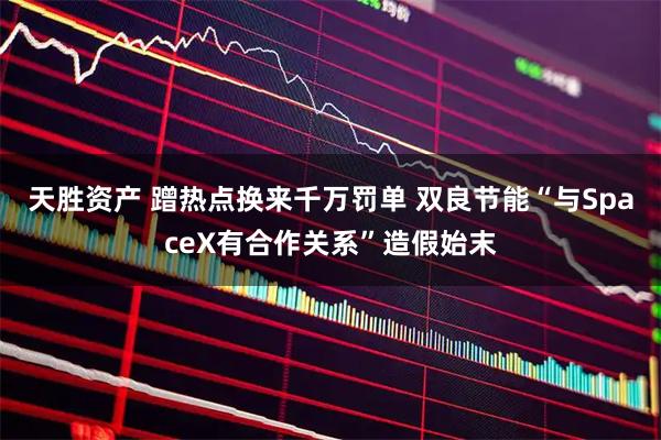 天胜资产 蹭热点换来千万罚单 双良节能“与SpaceX有合作关系”造假始末